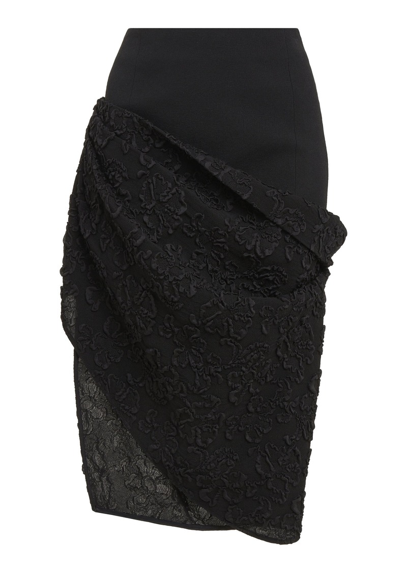 Givenchy - Asymmetric Drapes Skirt - Black - FR 36 - Moda Operandi