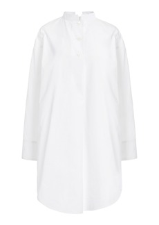 Givenchy - Cotton-Silk Mini Shirt Dress - White - FR 38 - Moda Operandi