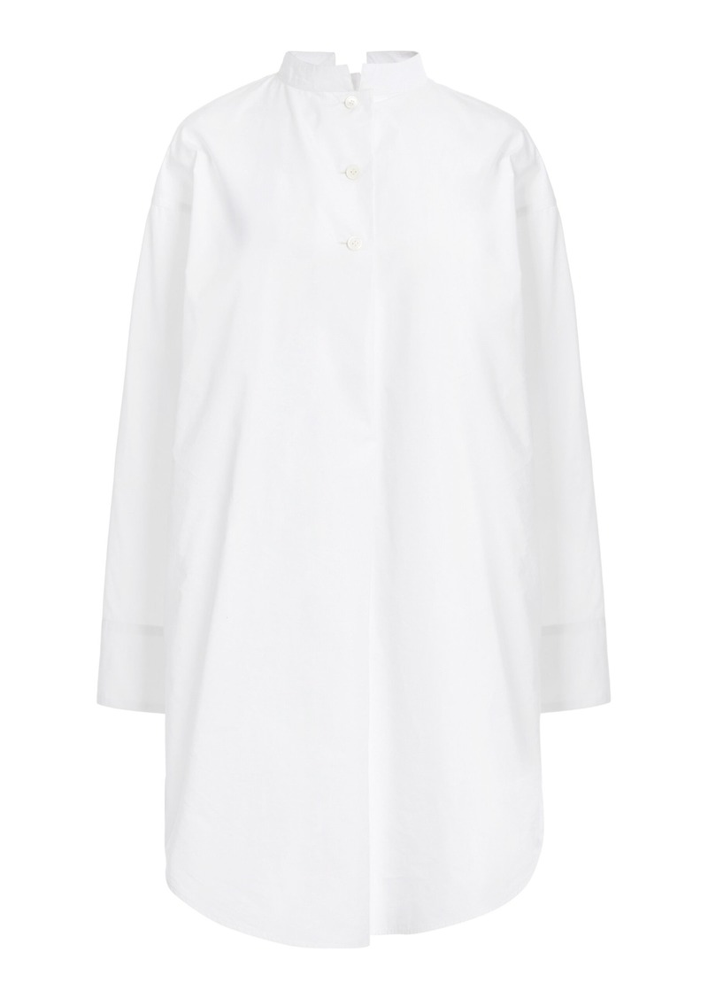 Givenchy - Cotton-Silk Mini Shirt Dress - White - FR 34 - Moda Operandi