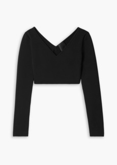 Givenchy - Cropped stretch-knit top - Black - FR 36