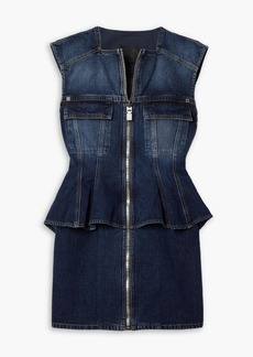 Givenchy - Denim peplum mini dress - Blue - FR 34