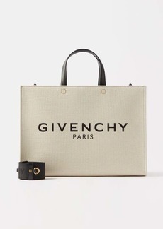 Givenchy - G-tote Logo-print Canvas Tote Bag - Womens - Cream Black
