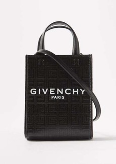 Givenchy - G-tote Mini 4g-embroidered Coated-canvas Tote Bag - Womens - Black