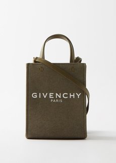 Givenchy - G-tote Mini Logo-print Canvas Tote Bag - Womens - Khaki