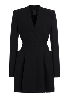 Givenchy - Hourglass Tailored Wool Mini Dress - Black - FR 38 - Moda Operandi