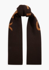 Givenchy - Jacquard-knit cashmere and wool-blend scarf - Gray - OneSize