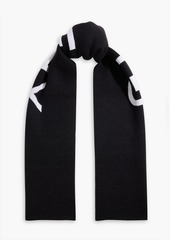 Givenchy - Jacquard-knit cashmere and wool-blend scarf - Gray - OneSize