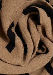 Givenchy - Jacquard-knit wool and cashmere-blend scarf - Brown - OneSize