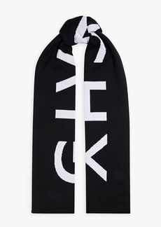 Givenchy - Jacquard-knit wool scarf - Black - OneSize