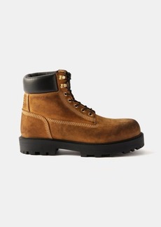 Givenchy - Lace-up Nubuck Boots - Mens - Beige