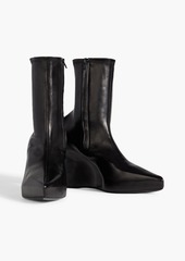 Givenchy - Leather platform wedge ankle boots - Black - EU 36