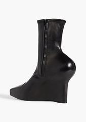 Givenchy - Leather platform wedge ankle boots - Black - EU 36