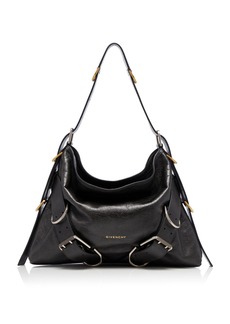 Givenchy - Medium Voyou Boyfriend Leather Hobo Bag - Black - OS - Moda Operandi