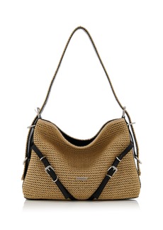 Givenchy - Medium Voyou Woven Raffia Hobo Bag - Neutral - OS - Moda Operandi