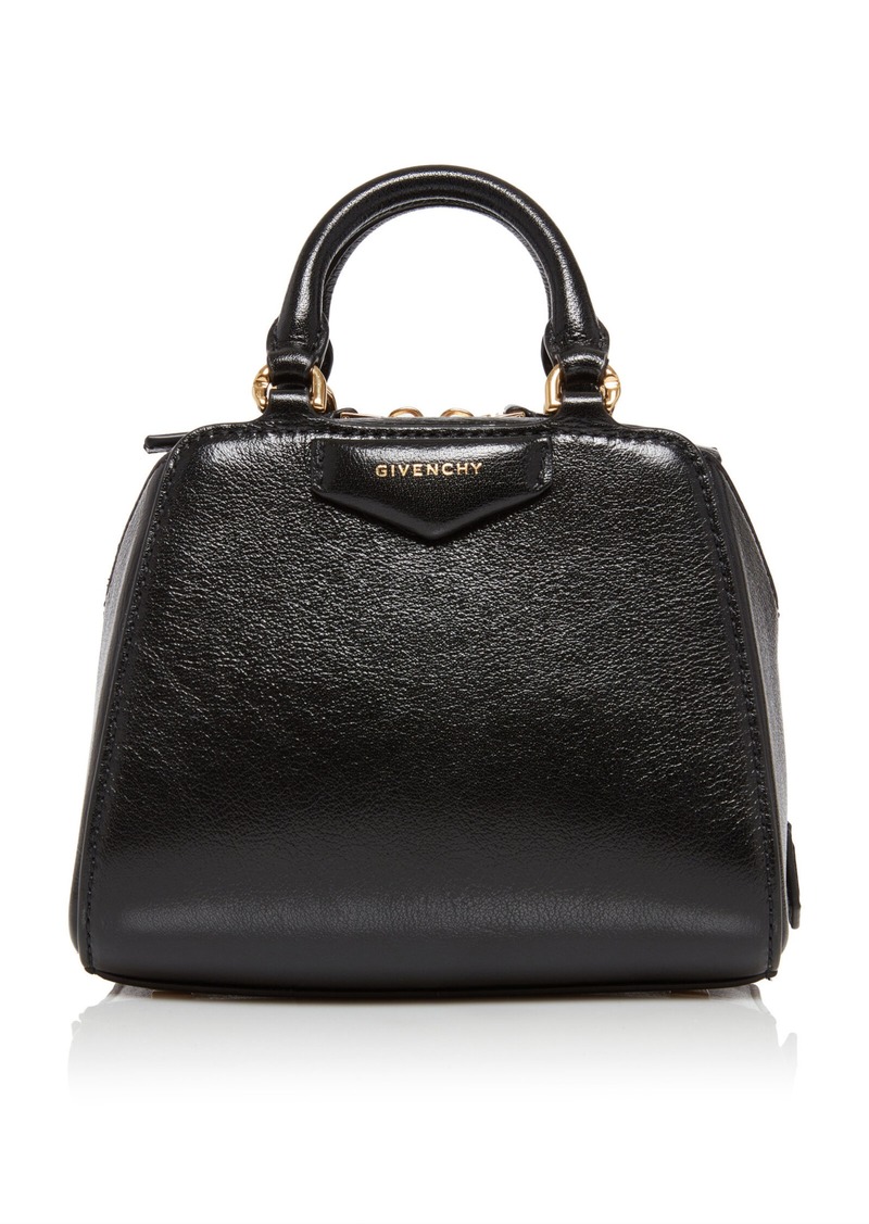 Givenchy - Mini Antigona Cube Leather Top Handle Bag - Black - OS - Moda Operandi