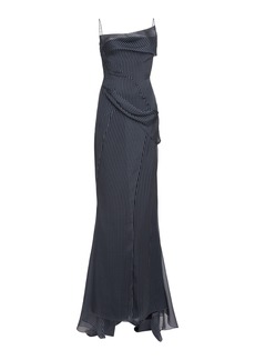 Givenchy - Open Back Silk Gown - Navy - FR 38 - Moda Operandi