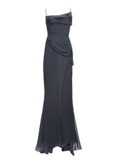 Givenchy - Open Back Silk Gown - Navy - FR 40 - Moda Operandi