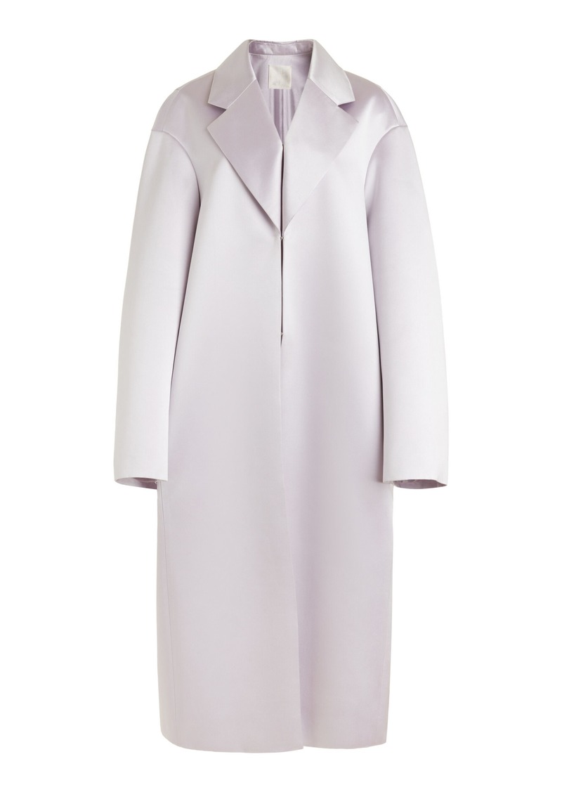 Givenchy - Oversized Silk Cocoon Coat - Purple - FR 36 - Moda Operandi