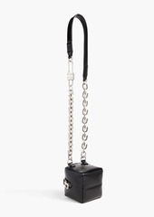 Givenchy - Pandora Cube embossed glossed-leather shoulder bag - Black - OneSize
