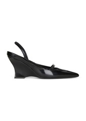 Givenchy - Raven Leather Slingback Pumps - Black - IT 36 - Moda Operandi