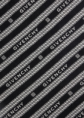Givenchy - Reversible jacquard-knit wool and silk-blend scarf - Black - OneSize