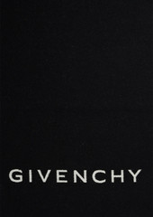 Givenchy - Reversible jacquard-knit wool and silk-blend scarf - Black - OneSize
