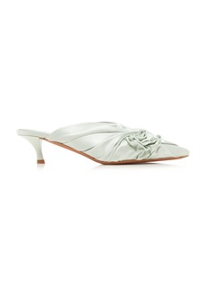 Givenchy - Show Twist Satin Mules - Green - IT 38 - Moda Operandi