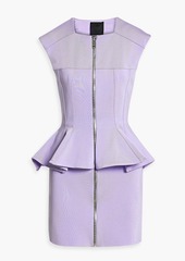 Givenchy - Stretch-knit peplum mini dress - Purple - S