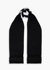 Givenchy - Two-tone cotton-jacquard scarf - Black - OneSize