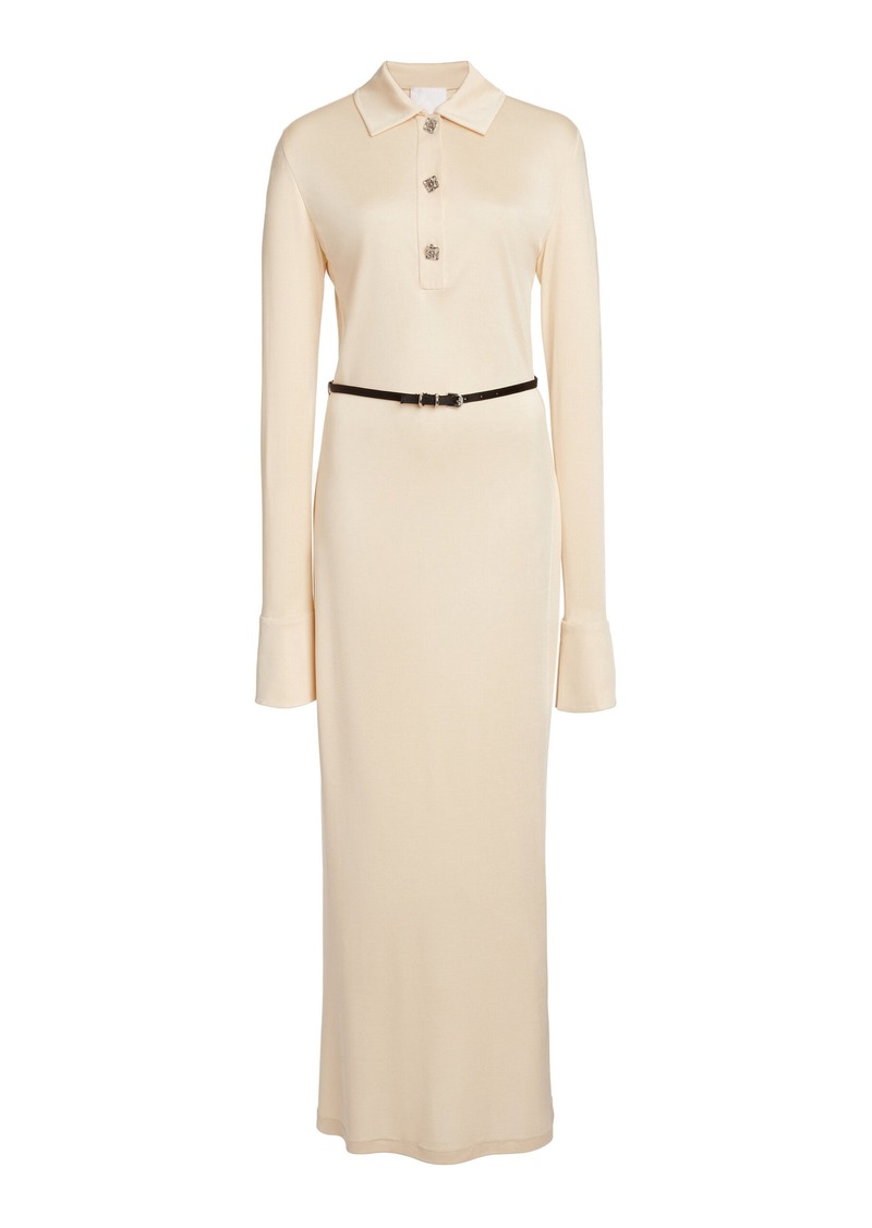 Givenchy - Voyou-Belt Knit Polo Maxi Dress - Ivory - FR 40 - Moda Operandi