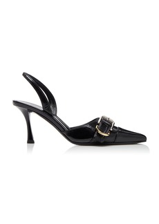 Givenchy - Voyou Leather Slingback Pumps - Black - IT 37 - Moda Operandi