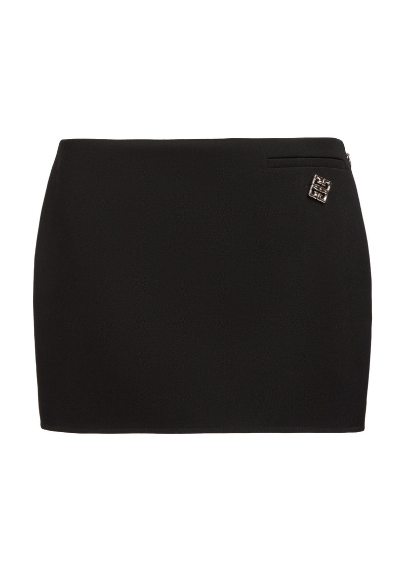 Givenchy - Wool Mini Skirt - Black - FR 38 - Moda Operandi