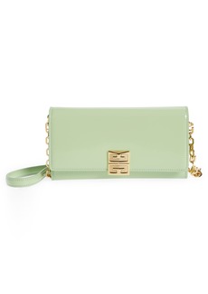 Givenchy 4G Calfskin Leather Wallet on a Chain in Pistachio at Nordstrom