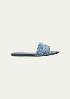 Givenchy 4G Cotton Flat Slide Sandals