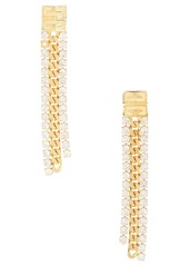 Givenchy 4G Crystal Chain Pendant Earrings