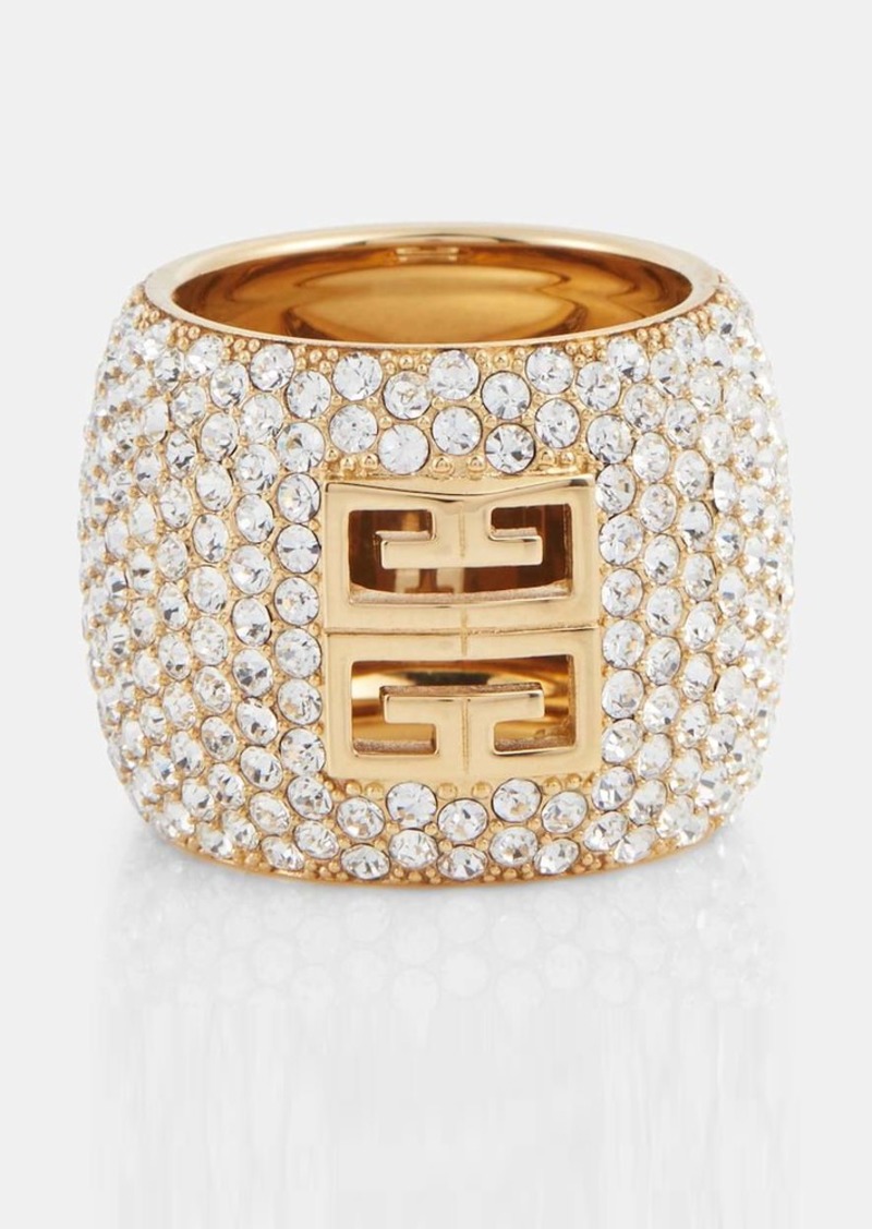 Givenchy 4G crystal-embellished ring