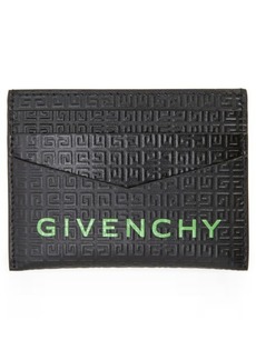 Givenchy 4G Debossed Leather Card Holder