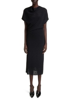 Givenchy 4G Draped Knit Midi Dress