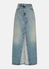 Givenchy 4G high-rise denim maxi skirt