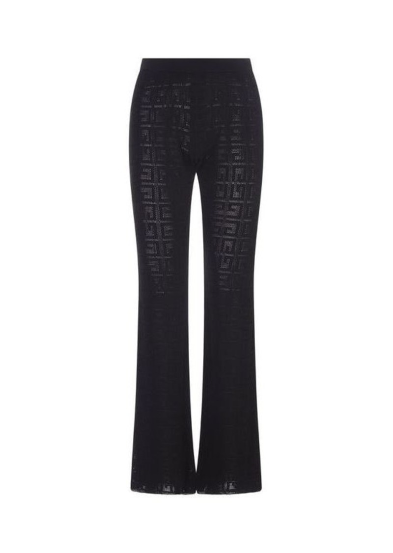 GIVENCHY 4G Jacquard Flared Trousers In