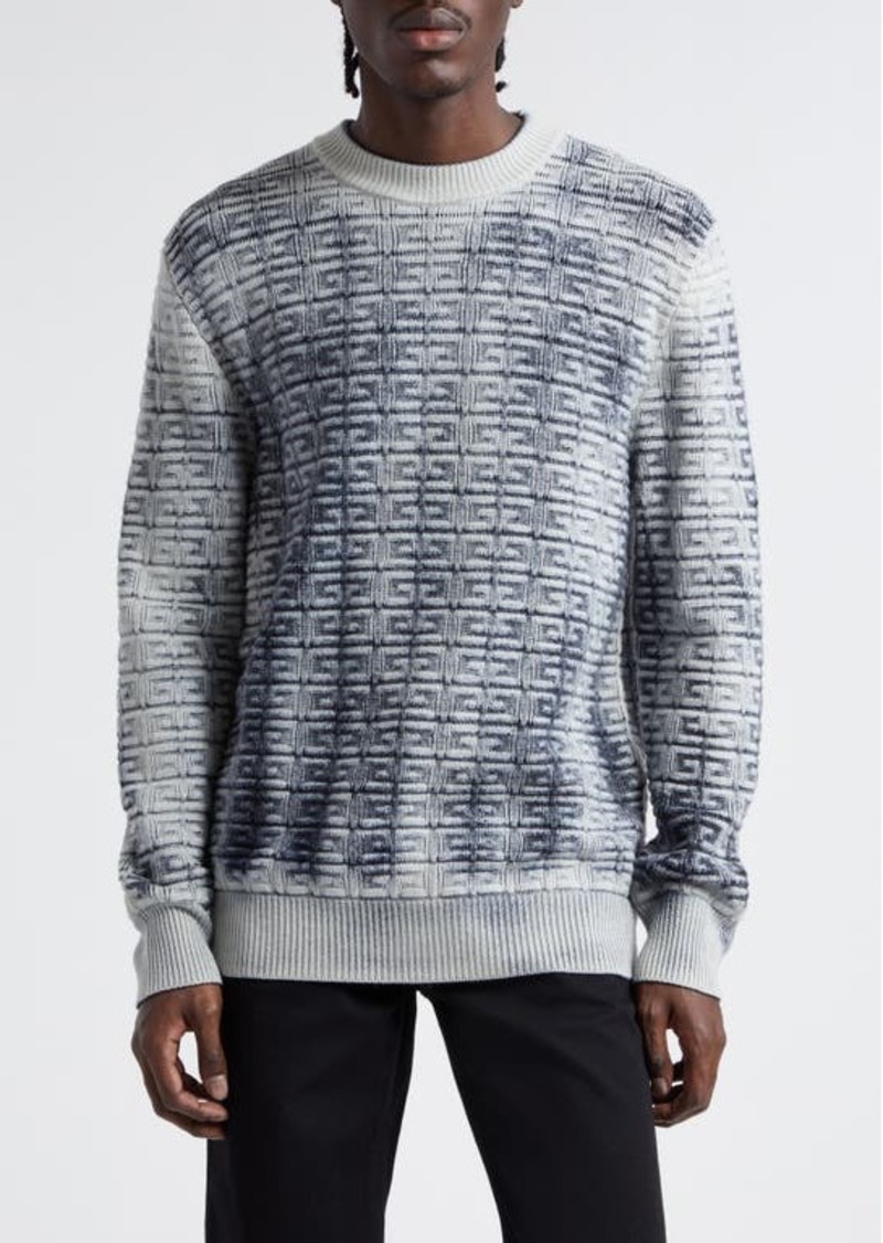 Givenchy 4G Jacquard Overdye Wool Crewneck Sweater