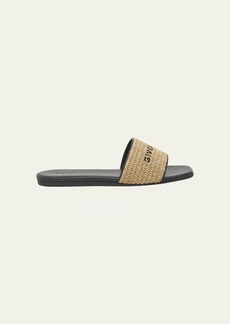 Givenchy 4G Logo Raffia Flat Sandals