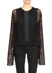 Givenchy 4G Logo Guipure Lace Boxy Jacket in Black at Nordstrom