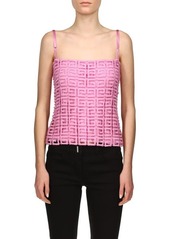 Givenchy 4G Logo Guipure Lace Top in Pink at Nordstrom