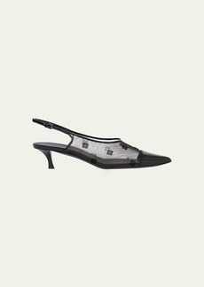 Givenchy 4G Mesh Patent Slingback Pumps