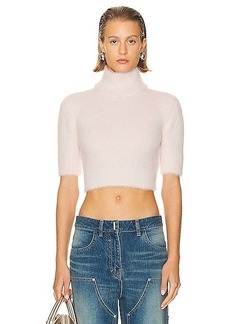 Givenchy 4G Tonal High Neck Cropped Sweater