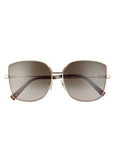 Givenchy 61mm Butterfly Sunglasses with Chain
