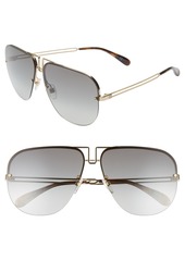 Givenchy 64mm Oversize Aviator Sunglasses in Gold/Grey at Nordstrom