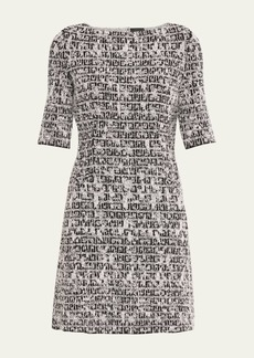 Givenchy A-Line Short Sleeve Mini Dress