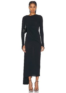 Givenchy Asymmetrical Long Sleeve Dress